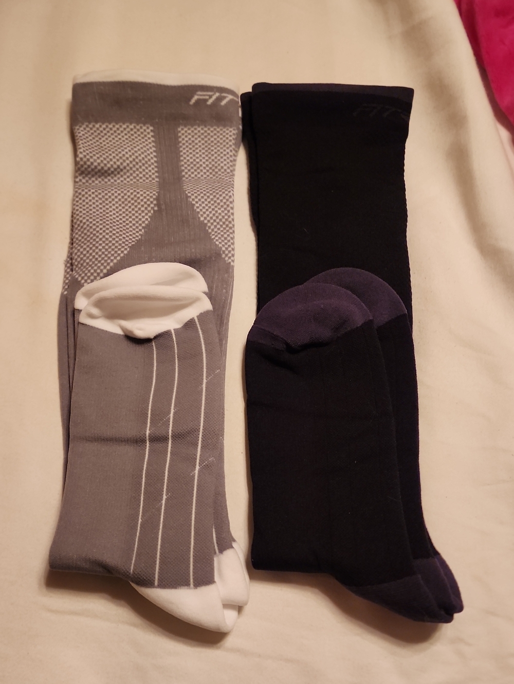 2 Pair Of Brand NEW Conpresson Socks + 1 Pair I Tried On Free LARGE